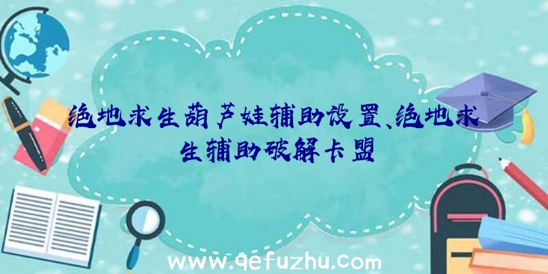 绝地求生葫芦娃辅助设置、绝地求生辅助破解卡盟