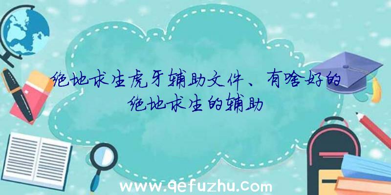 绝地求生虎牙辅助文件、有啥好的绝地求生的辅助