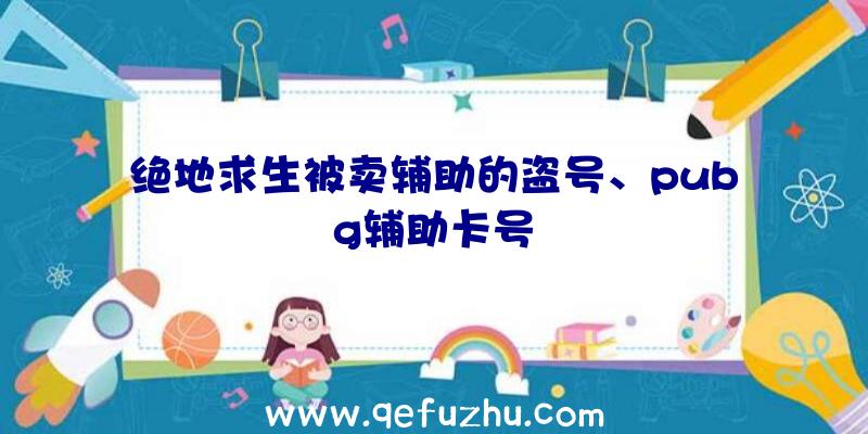 绝地求生被卖辅助的盗号、pubg辅助卡号