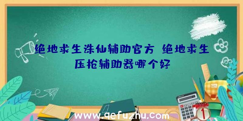 绝地求生诛仙辅助官方、绝地求生压枪辅助器哪个好