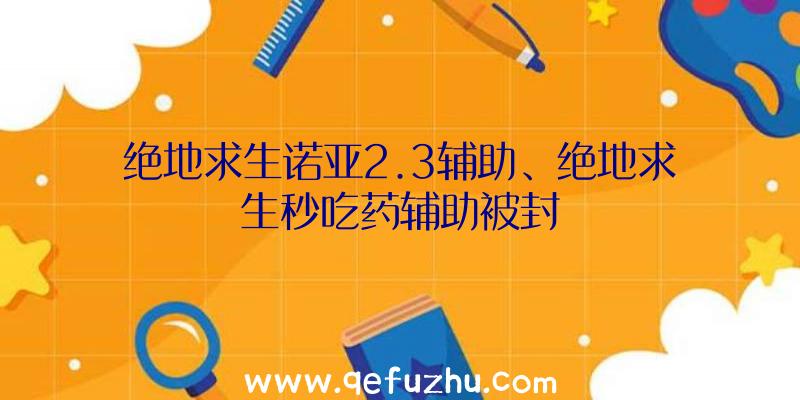 绝地求生诺亚2.3辅助、绝地求生秒吃药辅助被封