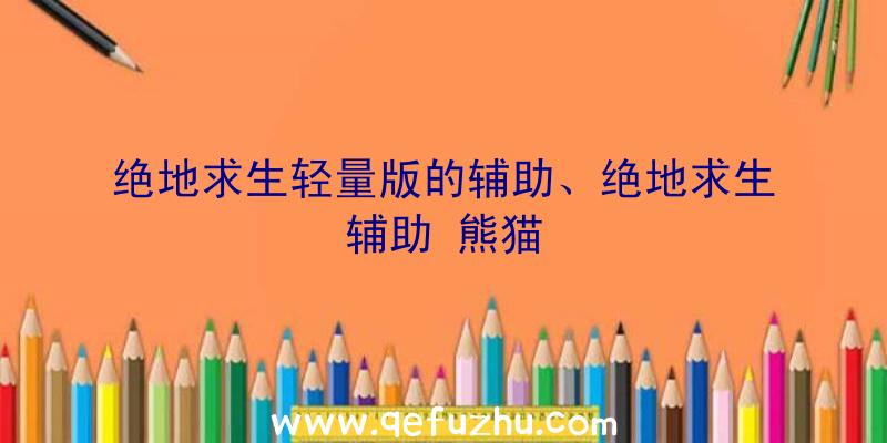 绝地求生轻量版的辅助、绝地求生辅助