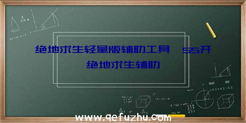 绝地求生轻量版辅助工具、55开绝地求生辅助