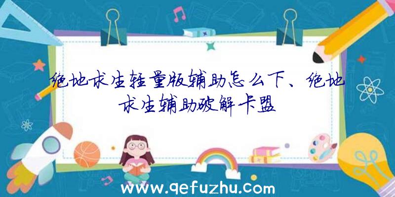 绝地求生轻量版辅助怎么下、绝地求生辅助破解卡盟