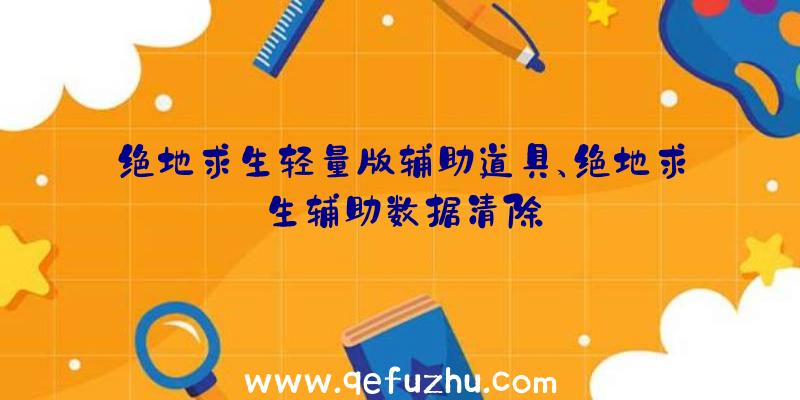 绝地求生轻量版辅助道具、绝地求生辅助数据清除