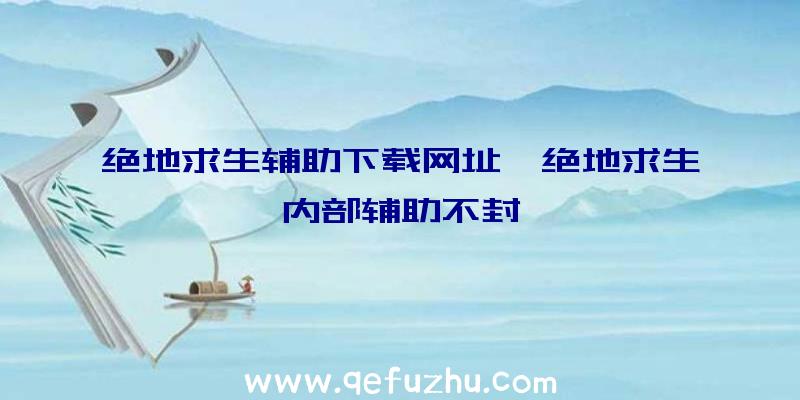 绝地求生辅助下载网址、绝地求生内部辅助不封