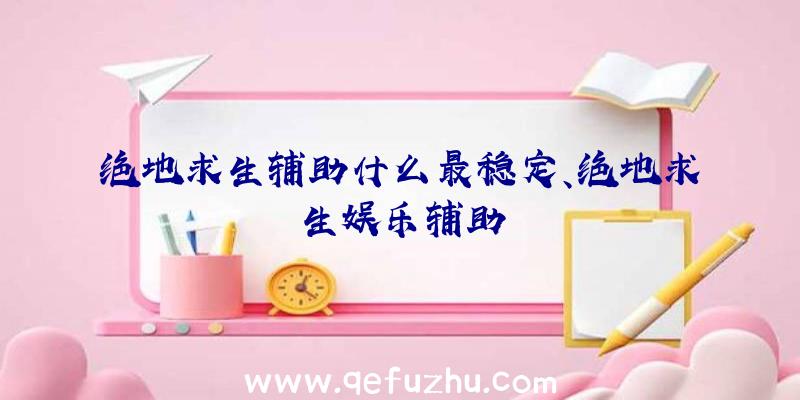 绝地求生辅助什么最稳定、绝地求生娱乐辅助