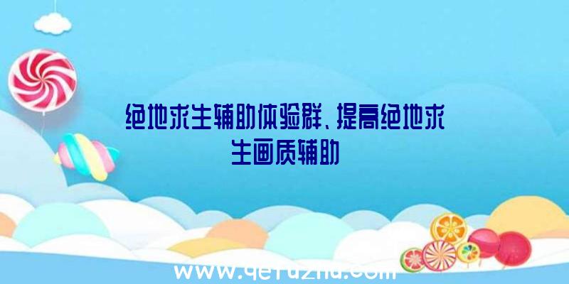 绝地求生辅助体验群、提高绝地求生画质辅助