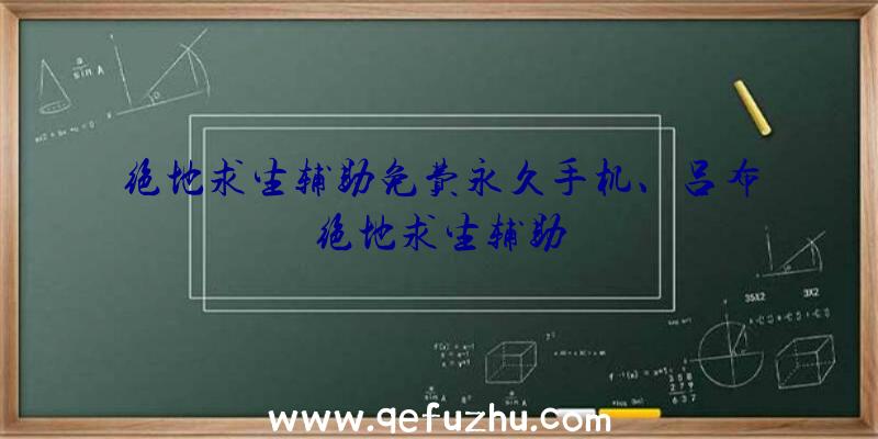 绝地求生辅助免费永久手机、吕布绝地求生辅助