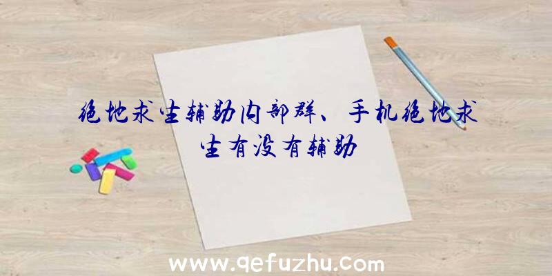 绝地求生辅助内部群、手机绝地求生有没有辅助