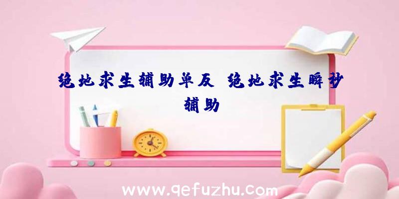 绝地求生辅助单反、绝地求生瞬秒辅助