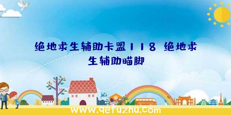 绝地求生辅助卡盟118、绝地求生辅助瞄脚