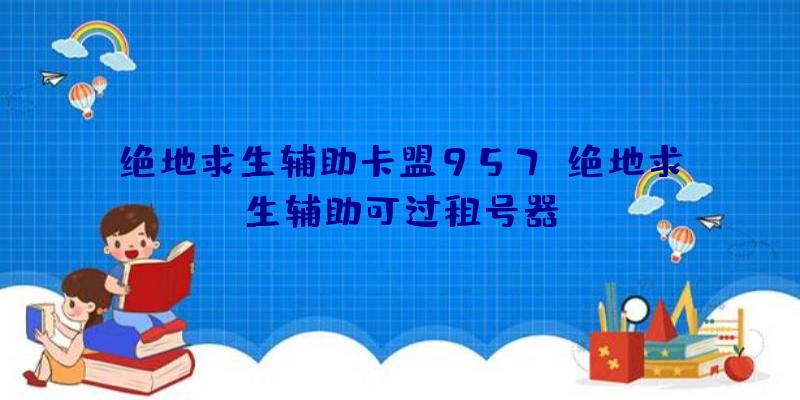 绝地求生辅助卡盟957、绝地求生辅助可过租号器