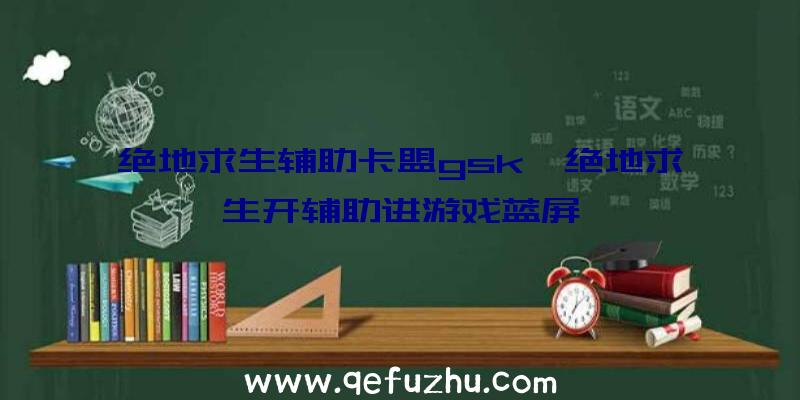 绝地求生辅助卡盟gsk、绝地求生开辅助进游戏蓝屏