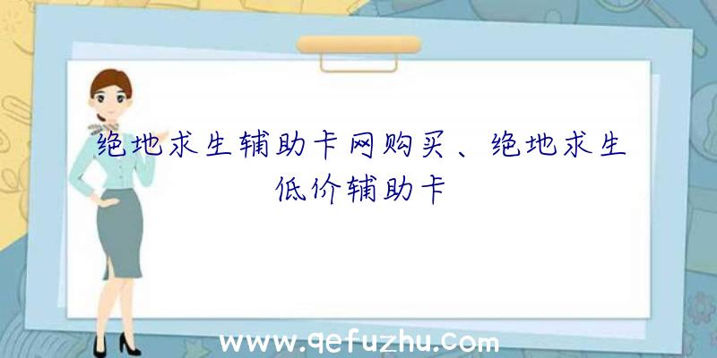 绝地求生辅助卡网购买、绝地求生低价辅助卡