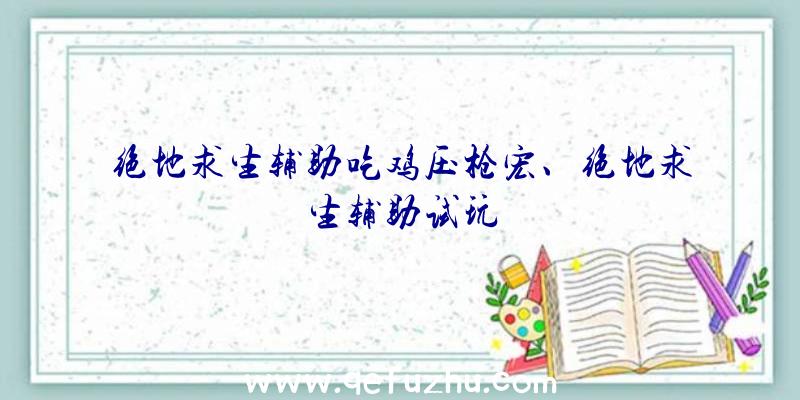 绝地求生辅助吃鸡压枪宏、绝地求生辅助试玩