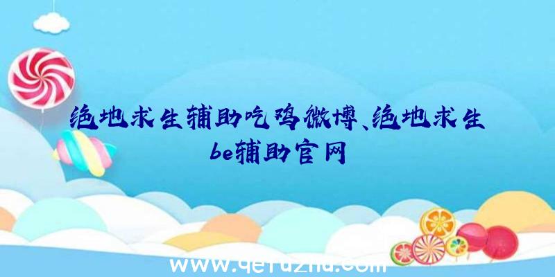 绝地求生辅助吃鸡微博、绝地求生be辅助官网