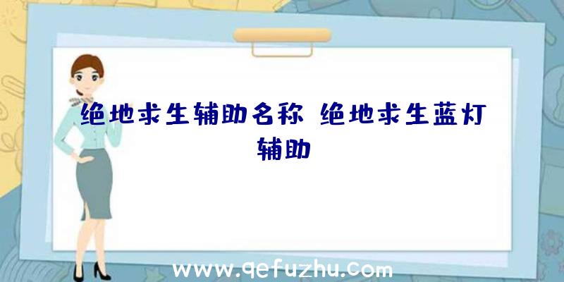 绝地求生辅助名称、绝地求生蓝灯辅助