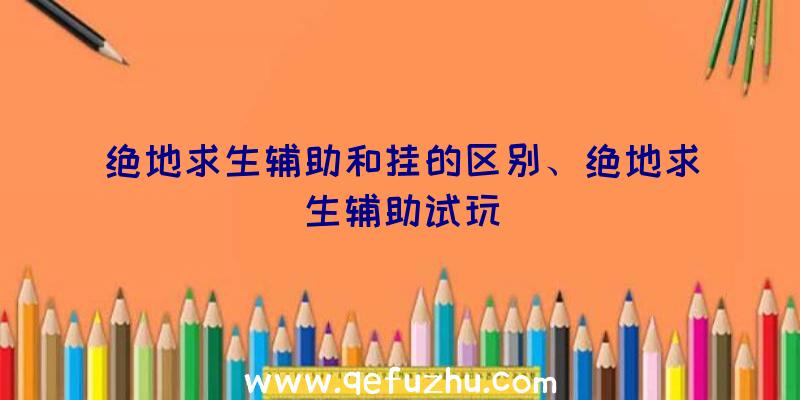 绝地求生辅助和挂的区别、绝地求生辅助试玩