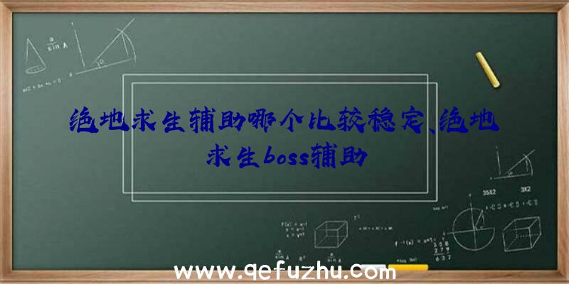 绝地求生辅助哪个比较稳定、绝地求生boss辅助