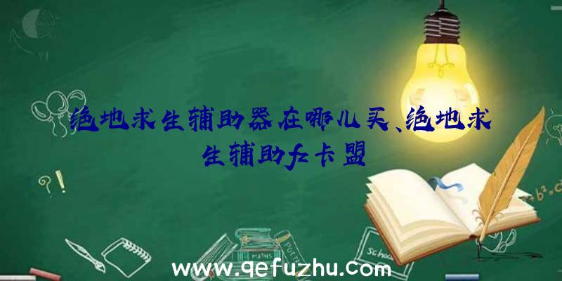 绝地求生辅助器在哪儿买、绝地求生辅助fz卡盟