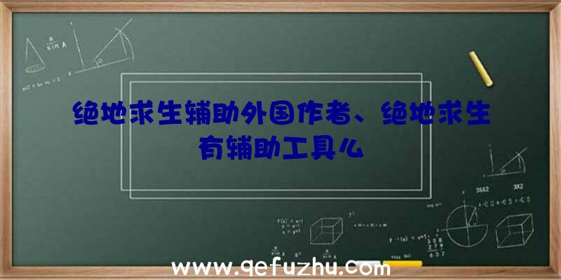 绝地求生辅助外国作者、绝地求生有辅助工具么