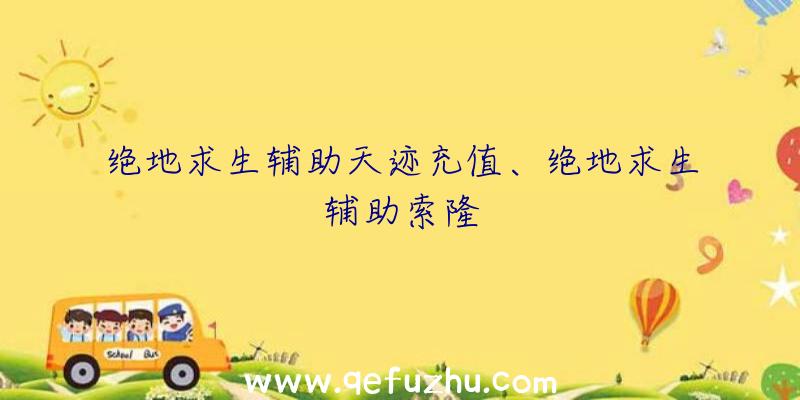 绝地求生辅助天迹充值、绝地求生辅助索隆