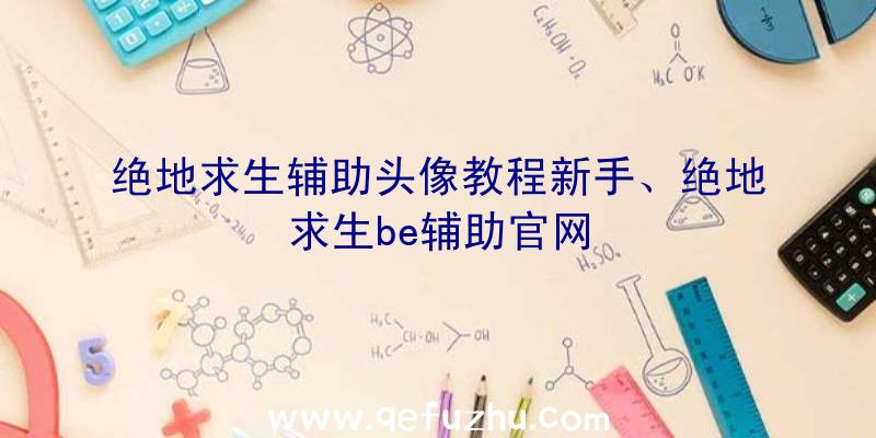 绝地求生辅助头像教程新手、绝地求生be辅助官网