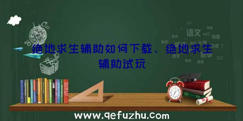 绝地求生辅助如何下载、绝地求生辅助试玩