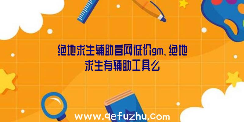 绝地求生辅助官网低价gm、绝地求生有辅助工具么