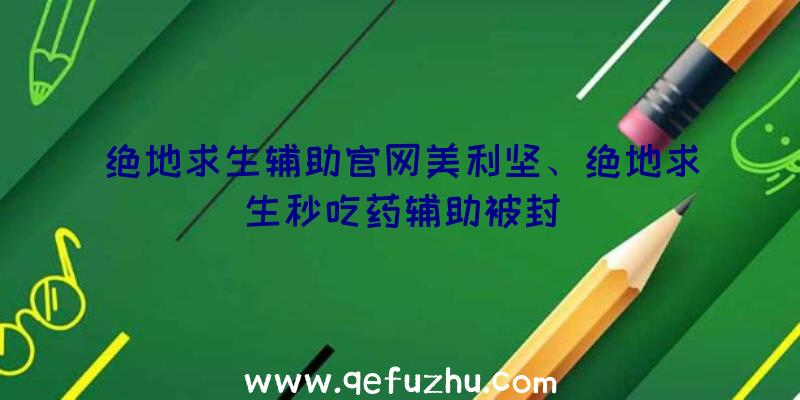 绝地求生辅助官网美利坚、绝地求生秒吃药辅助被封