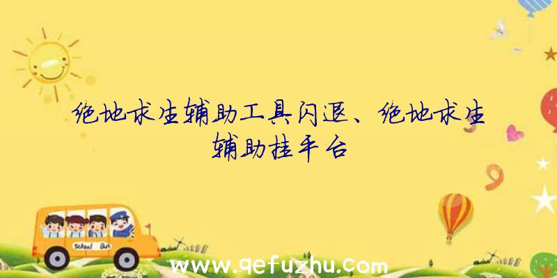 绝地求生辅助工具闪退、绝地求生辅助挂平台