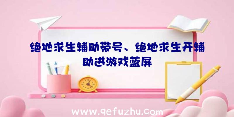 绝地求生辅助带号、绝地求生开辅助进游戏蓝屏