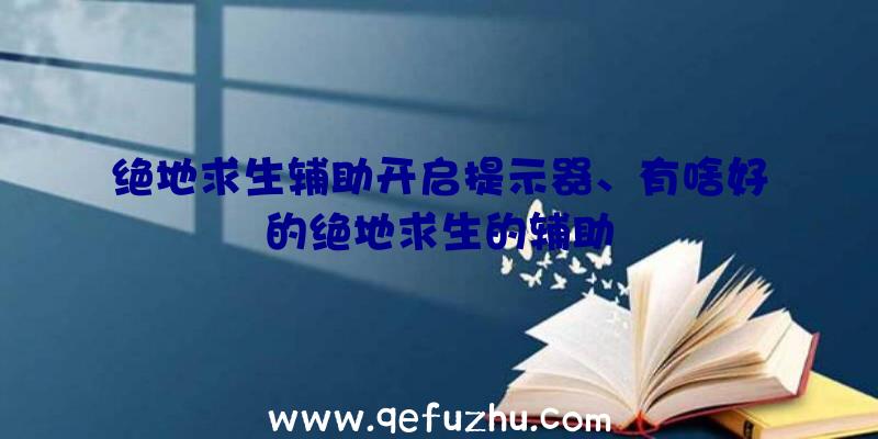 绝地求生辅助开启提示器、有啥好的绝地求生的辅助