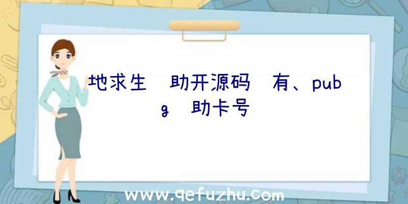 绝地求生辅助开源码谁有、pubg辅助卡号