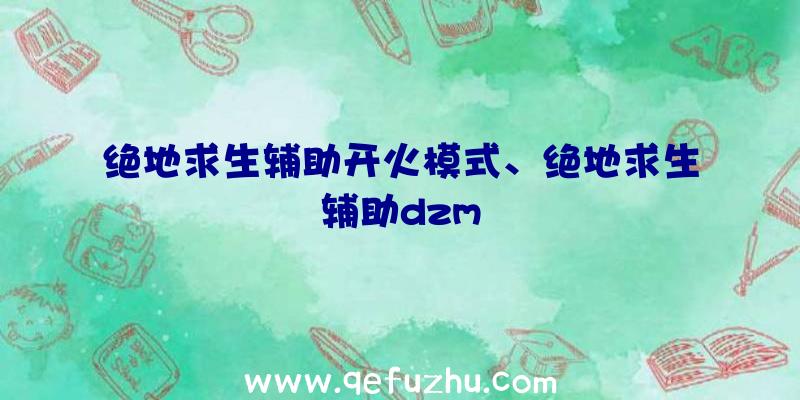 绝地求生辅助开火模式、绝地求生辅助dzm