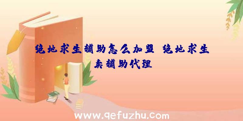 绝地求生辅助怎么加盟、绝地求生卖辅助代理