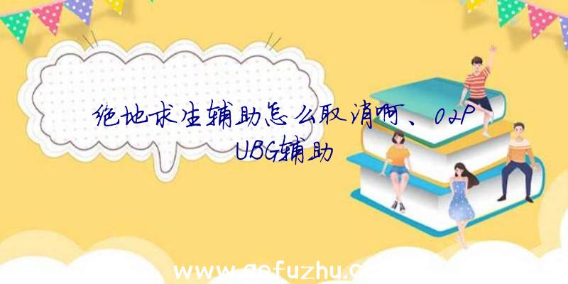 绝地求生辅助怎么取消啊、02PUBG辅助