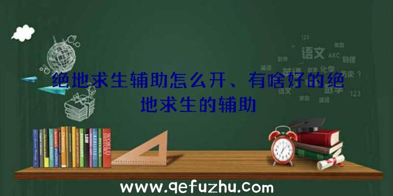 绝地求生辅助怎么开、有啥好的绝地求生的辅助