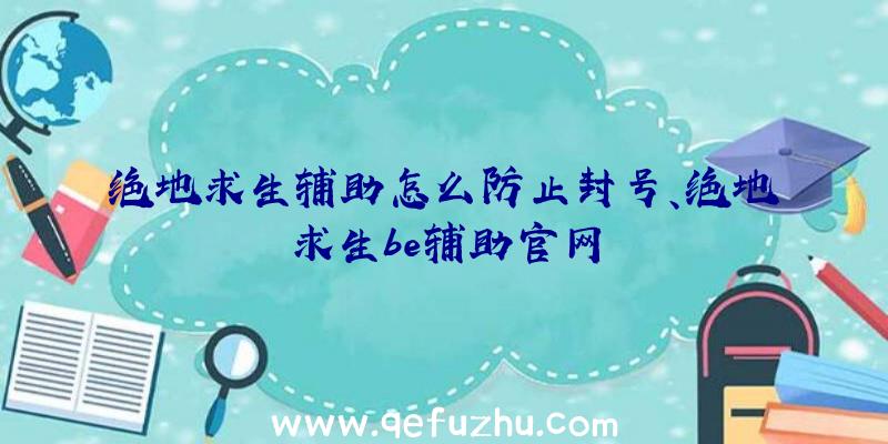 绝地求生辅助怎么防止封号、绝地求生be辅助官网