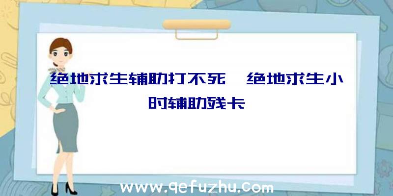 绝地求生辅助打不死、绝地求生小时辅助残卡