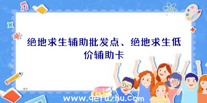 绝地求生辅助批发点、绝地求生低价辅助卡