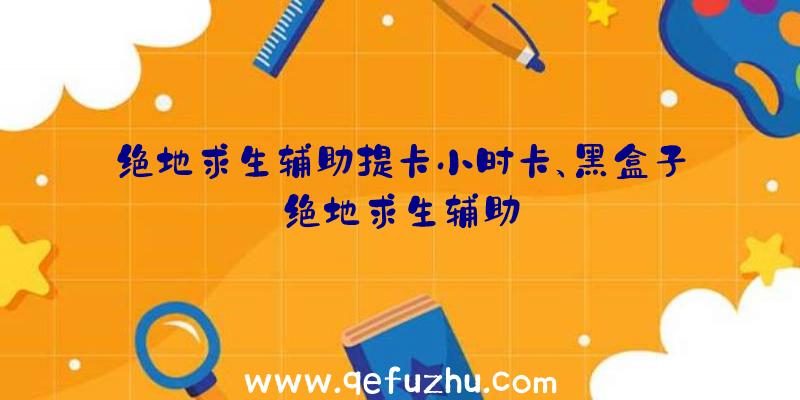 绝地求生辅助提卡小时卡、黑盒子绝地求生辅助