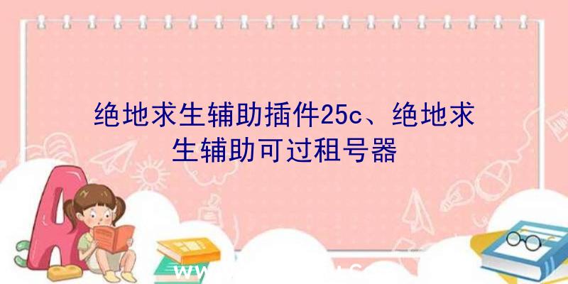 绝地求生辅助插件25c、绝地求生辅助可过租号器