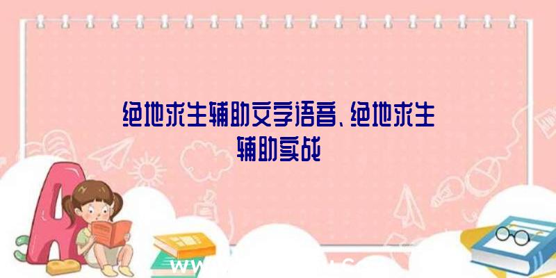 绝地求生辅助文字语音、绝地求生辅助实战