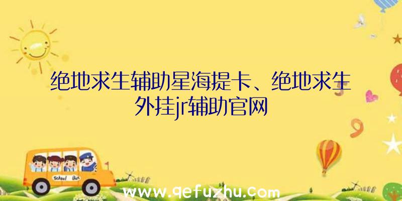 绝地求生辅助星海提卡、绝地求生外挂jr辅助官网