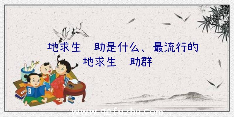 绝地求生辅助是什么、最流行的绝地求生辅助群