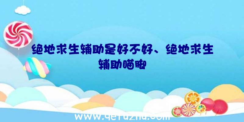 绝地求生辅助是好不好、绝地求生辅助瞄脚