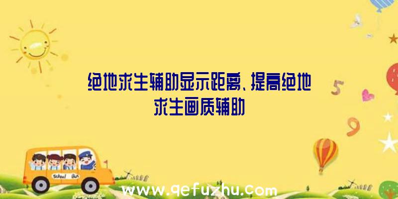 绝地求生辅助显示距离、提高绝地求生画质辅助