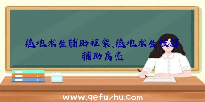 绝地求生辅助框架、绝地求生破解辅助高亮